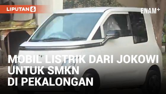 VIDEO: Sarana Praktik, Jokowi Hibahkan Mobil Listrik untuk Jurusan Otomotif SMKN 1 Kedungwuni Pekalongan