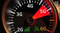 Ilustrasi Foto Jaringan Telpon Seluler atau HP 4G dan 5G. (iSrockphoto)
