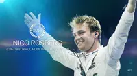 Pebalap Mercedes, Nico Rosberg, merebut titel F1 2016 setelah finis kedua pada balapan F1 GP Abu Dhabi di Sirkuit Yas Marina, Abu Dhabi, UEA, Minggu (27/11/2016). (Bola.com/Twitter/F1)