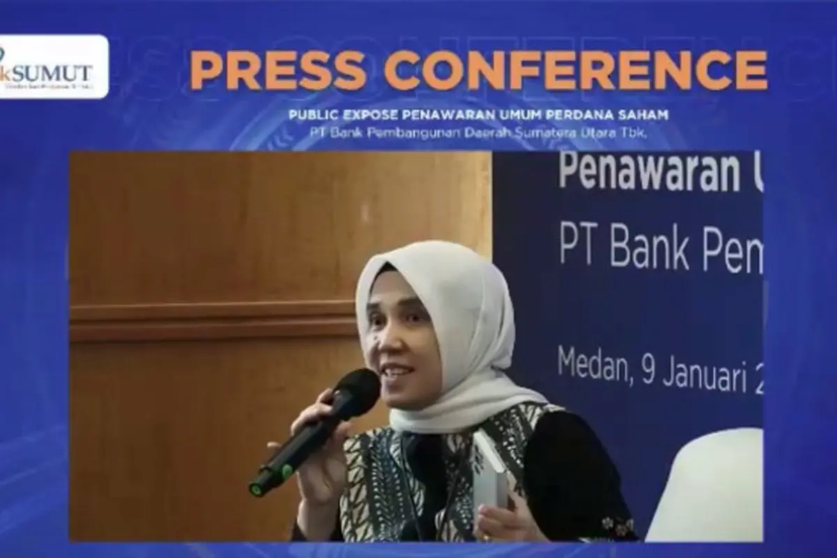 Paparan publik penawaran umum perdana saham (IPO) PT Bank Pembangunan Daerah Sumatera Utara Tbk (BPD Sumut), Senin (9/1/2023) (Foto: Liputan6.com/Pipit I.R)