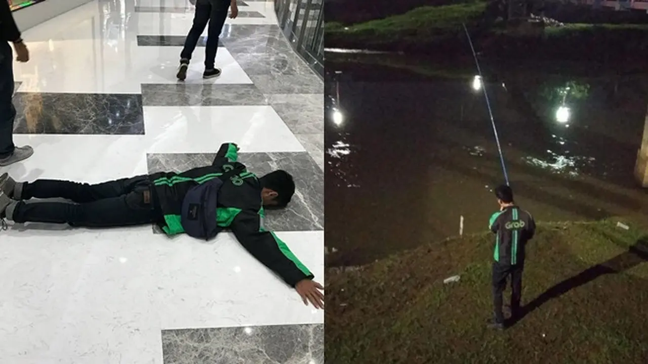 Potret Kocak Driver Ojek Online Belum Dapat Orderan Ini Bikin Tepuk Jidat