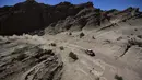 Pereli Afrika Selatan, Giniel De Villiers, beraksi di Etape 11 Reli Dakar 2016 antara La Rioja dan San Juan, Argentina, (14/1/2016). (AFP/Franck Fife)