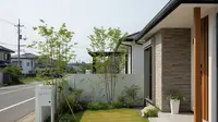 Ilustrasi Desain Rumah Sederhana Pinggir Jalan. (Foto: Gemini AI)