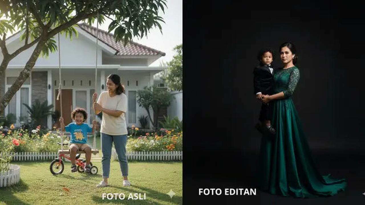 7 Prompt Gemini AI Viral Edit Foto Ibu dan Anak yang Masih Kecil ala Photoshoot