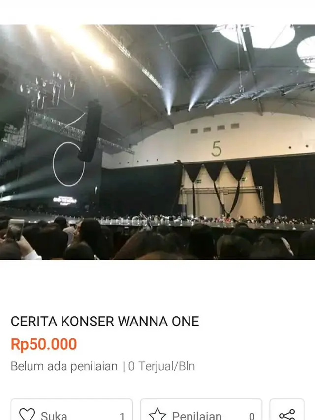 jual cerita konser (foto: twitter/@ONGtoNIEL)