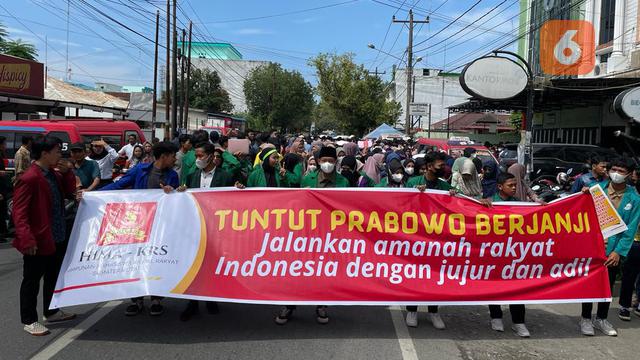 Unjuk rasa mahasiswa di Medan