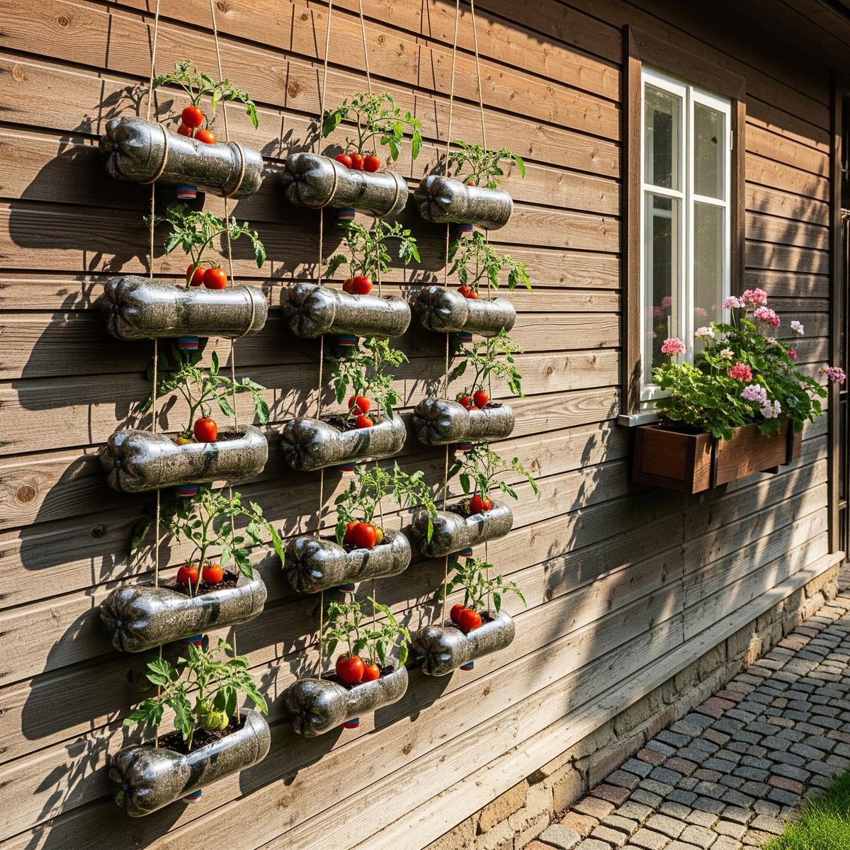 Cara Membuat Kebun Tomat Gantung dari Botol Bekas (AI)