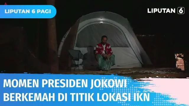 Inilah momen Presiden Jokowi dan sejumlah Gubernur serta Menteri melakukan kemah tepat di titik lokasi IKN. Cegah binatang melata, Paspampres taburkan garam dan melakukan pengasapan untuk cegah penyakit malaria.