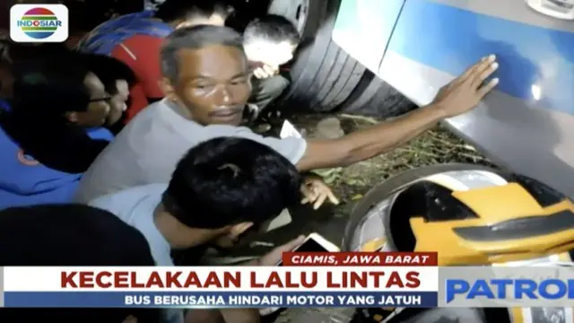 Bus Tabrak Kerumunan Warga di Ciamis, 4 Orang Tewas