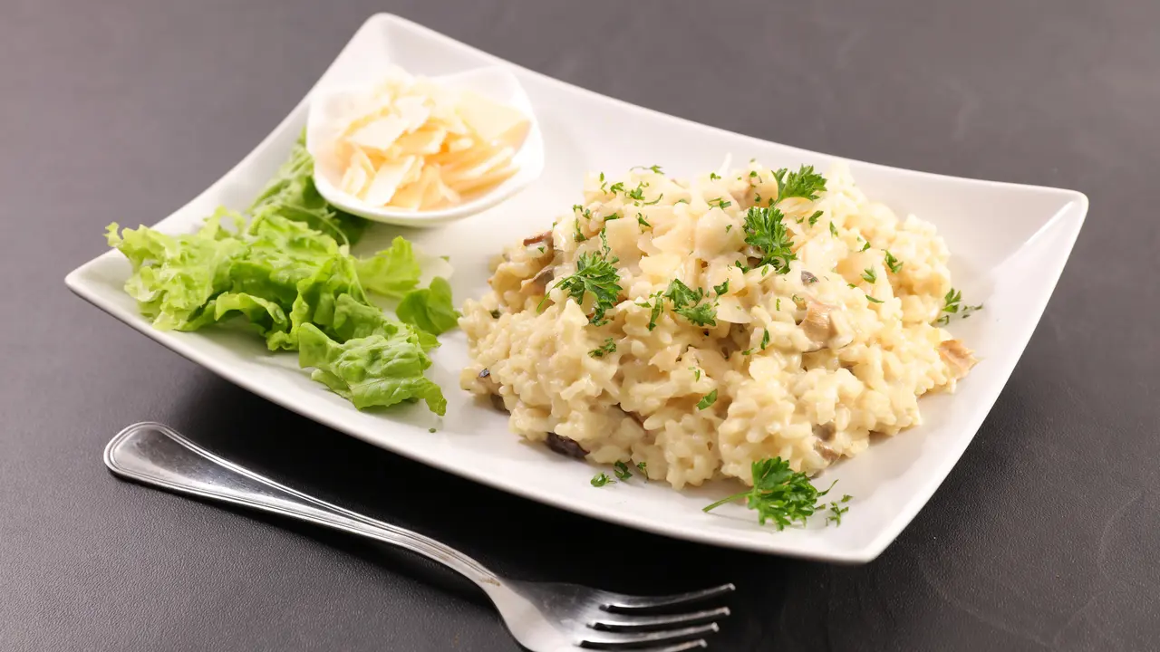 Resep creamy mushroom risotto simple