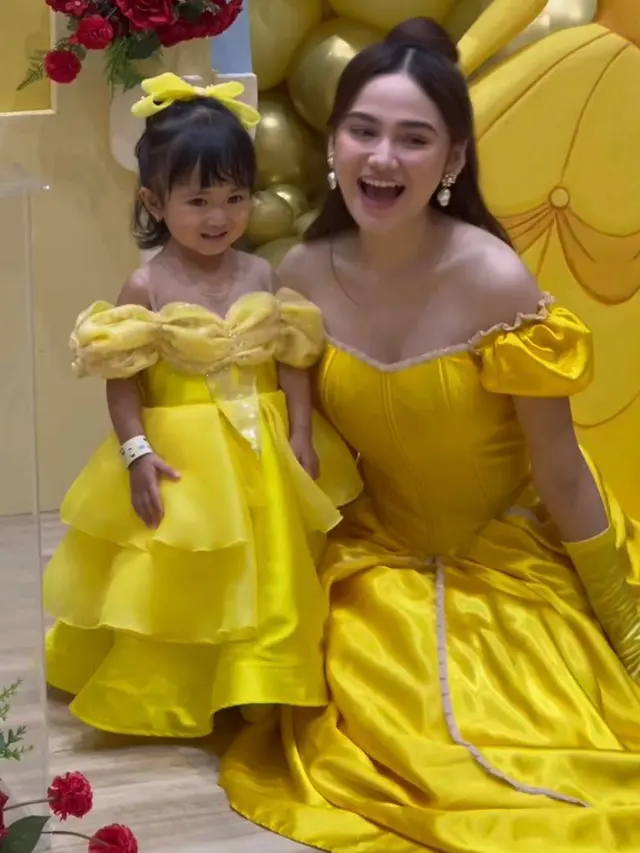 6 Potret Tampilan Cantik Paripurna Syifa Hadju Jadi Princess Belle di Ultah Anak Kesha Ratuliu, Aisha