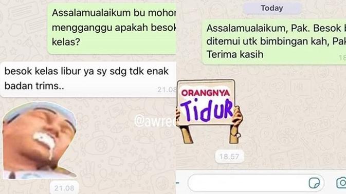 6 Chat Dosen Iseng Kirim Stiker Wa Ke Mahasiswa Ini Kocak Hot Liputan6 Com