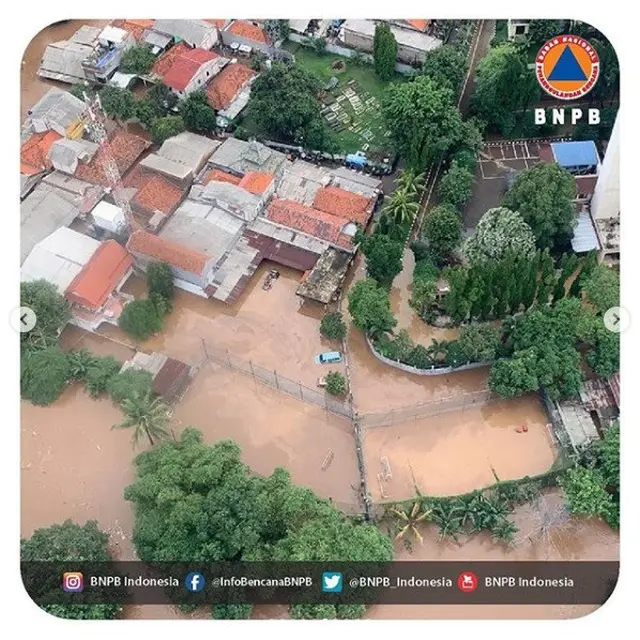 foto pantauan udara banjir Jakarta