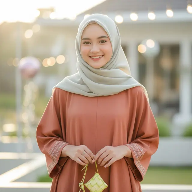 Outfit Lebaran Remaja Wanita (Gemini AI)
