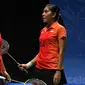 Greysia Polii/Nitya Krishinda Maheswari meraih tiket semifinal Malaysia Open Super Series Premier 2016. (Liputan6.com/Humas PP PBSI)