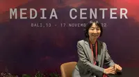 Ono Hikariko, Sekretaris Pers Kementerian Luar Negeri Jepang dalam pertemuan dengan media pada Rabu (16/11/2022). (Liputan6/Benedikta Miranti)