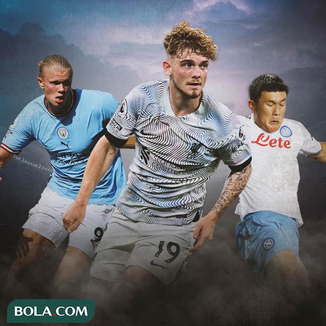 Ilustrasi - Erling Haaland, Harvey Elliott, Kim Min-jae