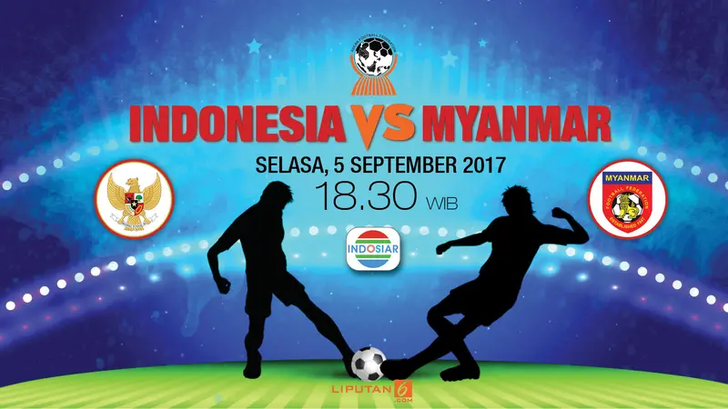 Banner Piala AFF U-18 Indonesia vs Myanmar