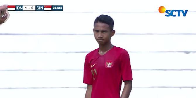 VIDEO: Free Kick Indah Pemain Timnas Indonesia U-15 ke Gawang Singapura