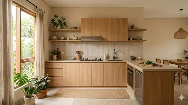 Desain Dapur Bergaya Japandi