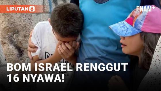 VIDEO: Serangan Udara Israel di Gaza Tewaskan 16 Orang, Termasuk Wanita dan Anak-Anak