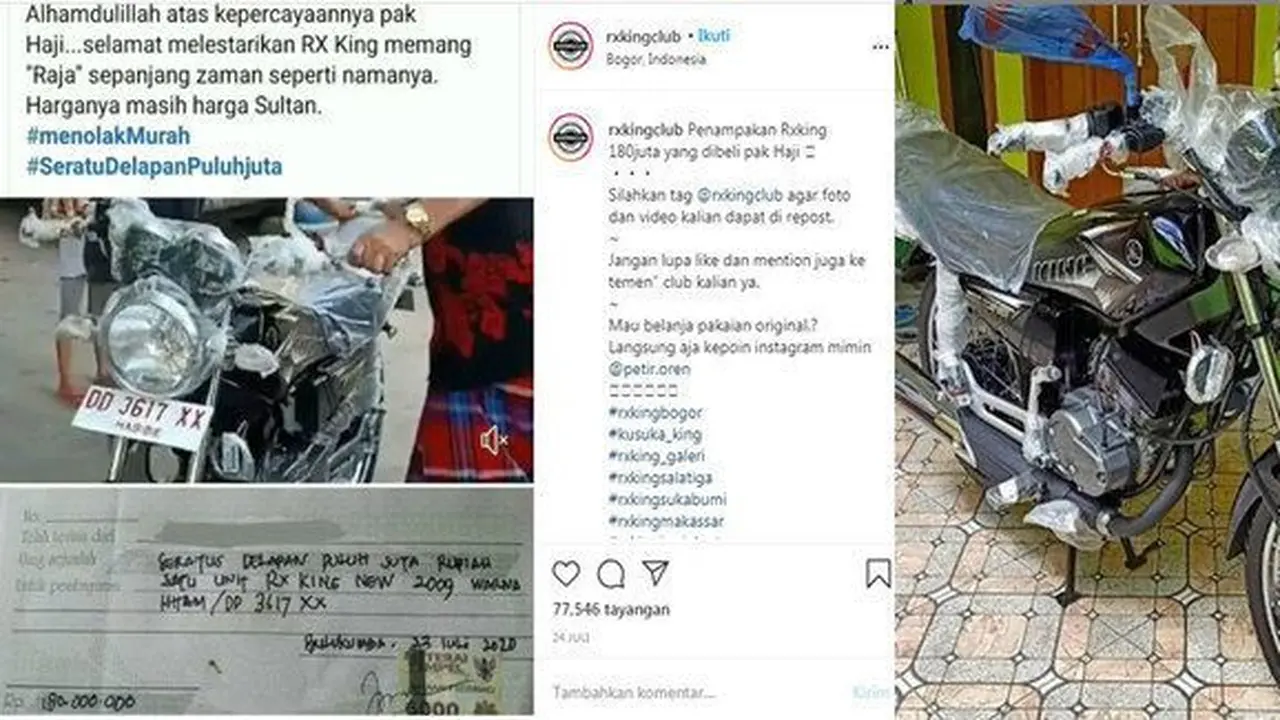 Yamaha RX King 2009 dihargai Rp 180 juta