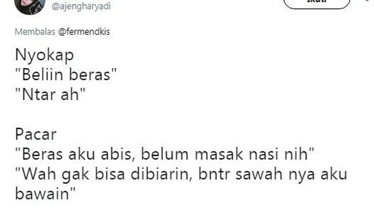 ibu vs pacar (foto: @ajengharyadi)
