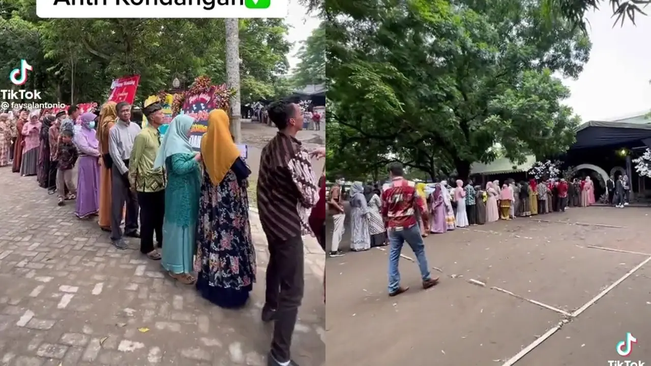 Tamu Pernikahan Antre Panjang 5 Ribu Orang