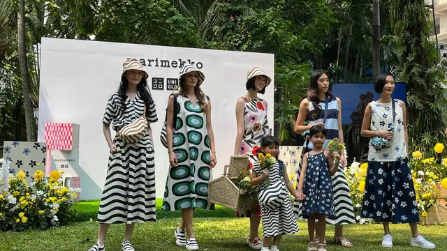 UNIQLO x marimekko Summer 2024 di kawasan Jakarta Selatan pada Selasa (7/5/2024).