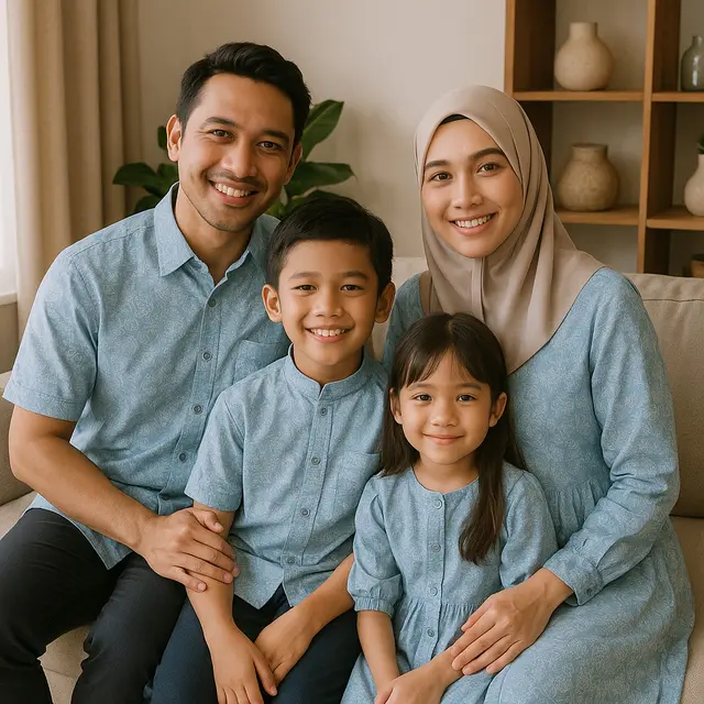 Contoh Baju Batik Sarimbit Keluarga dengan Gaya Modern untuk 2025