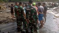 Kondisi banjir bandang di sungai Theodai 1 dan 2 di Desa Sawu, Kabupaten Nagekeo, NTT (Liputan6.com/Ola Keda)
