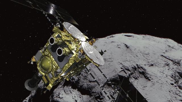 Wahana jelajah asteroid Hayabusa2 milik Jepang bersiap melakukan pengamatan perdana (AP/JAXA)