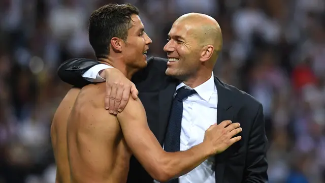 Momen Kebahagiaan Zidane dan Pemain, Real Madird