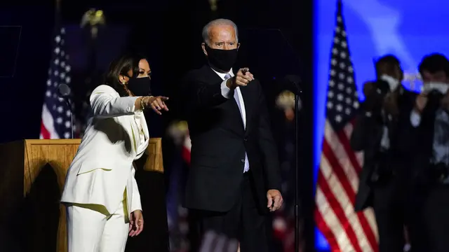 FOTO: Joe Biden - Kamala Harris Sampaikan Pidato Kemenangan Pilpres AS 2020