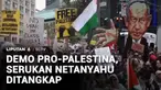 Aksi pro-Palestina di Manhattan, New York, Amerika Serikat, mengecam perang di Gaza dan menyerukan penangkapan Perdana Menteri Israel Benjamin Netanyahu setelah pidatonya di Sidang Umum PBB.