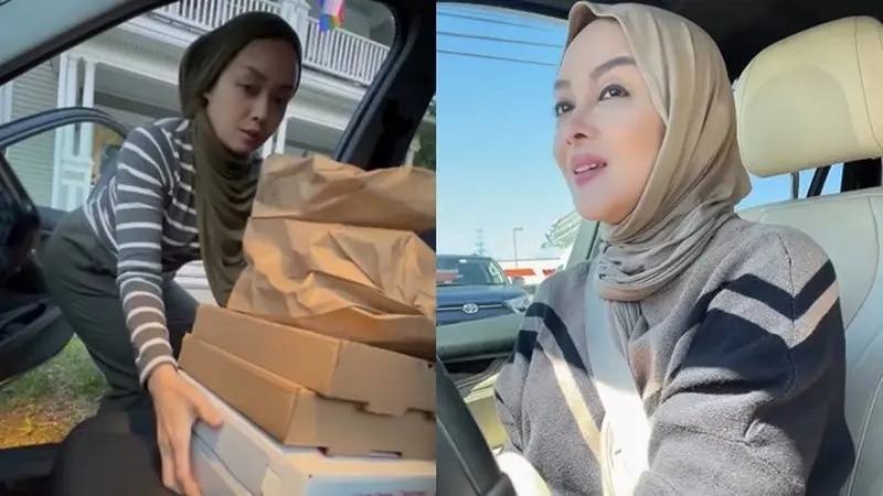 7 Potret Terry Putri yang Jadi Kurir Makanan di Amerika Serikat, Antar Pakai BMW