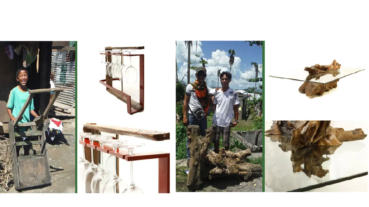 Kreasi Unik Furniture dari Puing Topan Haiyan