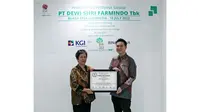 Pencatatan perdana saham PT Dewi Shri Farmindo Tbk (DEWI), Senin (18/7/2022) (Foto: BEI)