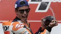 Pembalap Honda, Marc Marquez, mengaku akan fokus sejak sesi latihan bebas hingga balapan di MotoGP Amerika. (AFP/Juan Mabromata)