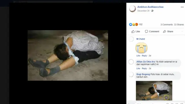 Fakta di balik foto-foto yang fiklaim sebagai penyiksaan muslim Uighur (Facebook)