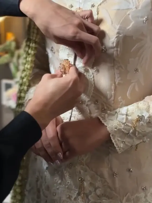Detail Kebaya Pernikahan Putri Karlina Menantu Dedi Mulyadi