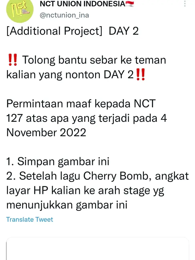 Proyek Minta Maaf NCTzen untuk Konser Hari Kedua