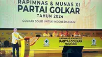 Bahlil Lahadalia resmi terpilih menjadi Ketum Partai Golkar secara aklamasi pada Munas XI Partai Golkar. (Liputan6.com/Nanda Perdana Putra)