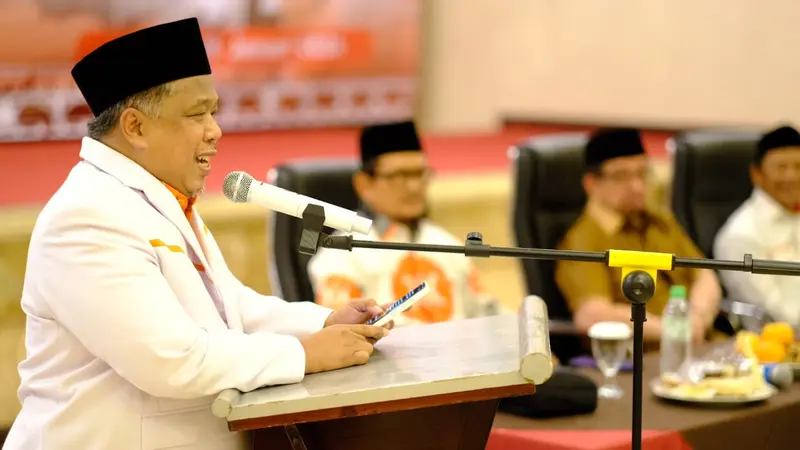 Ketua PKS Jatim Irwan Setiawan, dalam Rapat Koordinasi pasca Pileg 2024. (Istimewa).