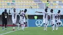 Pemain timnas Mali U-17 merayakan gol kemenangan atas Meksiko di babak 16 besar Piala Dunia U-17 2023 di Stadion Gelora Bung Tomo (GBT), Surabaya, Jawa Timur, Selasa (21/11/2023). (Doc. LOC WCU17/NFL)