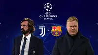Duel Juventus Vs Barcelona di Liga Champions Juga Menyeret Pertarungan Andrea Pirlo dan Ronald Koeman