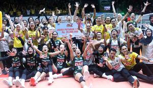 Gresik Phonska Plus Pupuk Indonesia berhasil menjuarai putaran pertama Proliga 2026. (Dok. PBVSI)