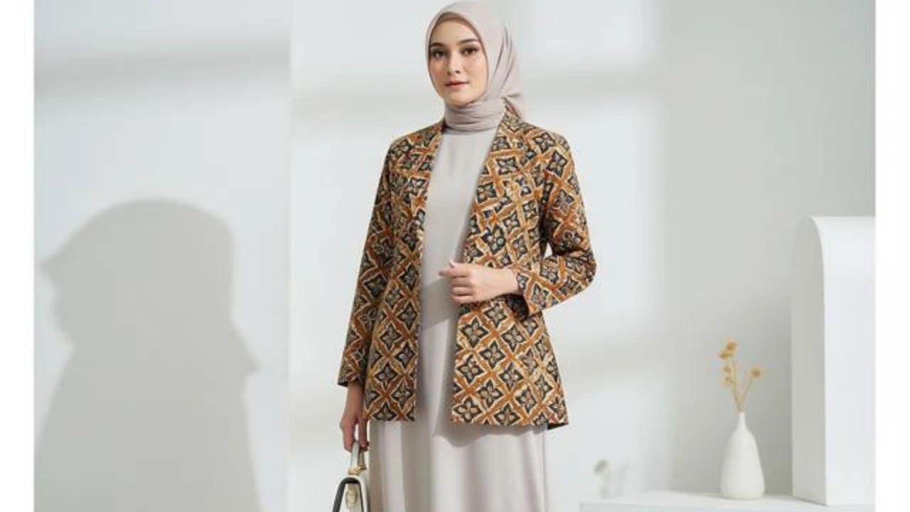7 Ide Mix & Match Gamis Polos dan Blazer Batik untuk Tampilan Stylish di Akhir Tahun 2025