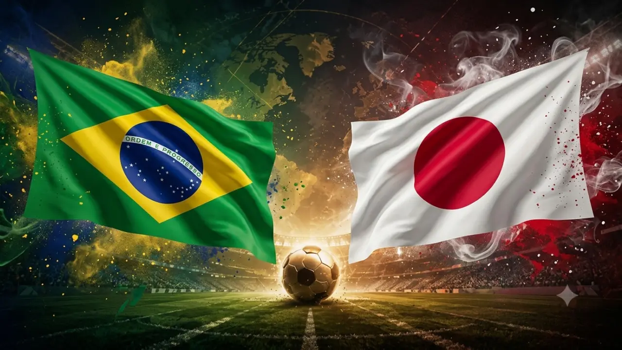 Ilustrasi Brasil Vs Jepang