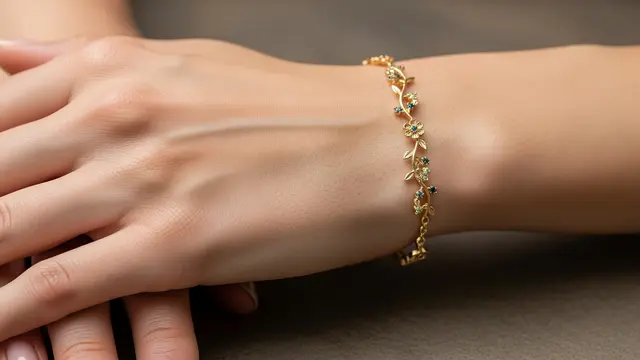 Model Gelang Emas Motif Bunga Kecil Elegan/Gemini AI